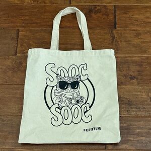 Fujifilm SOOC Cream Canvas Tote with Fun Graphic